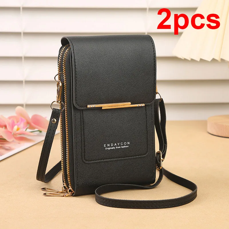 

2 шт. модная сумка через плечо женская сумка для мобильного телефона портативная многофункциональная сумка с сенсорным экраном уличная дорожная сумка для телефона