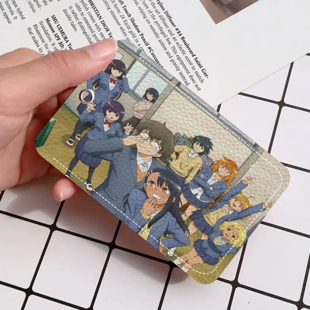 

Anime Dont Toy With Me Miss Nagatoro Keychain Card Holders Keyring Bank Bus ID Credit Cards Key Ring Chains