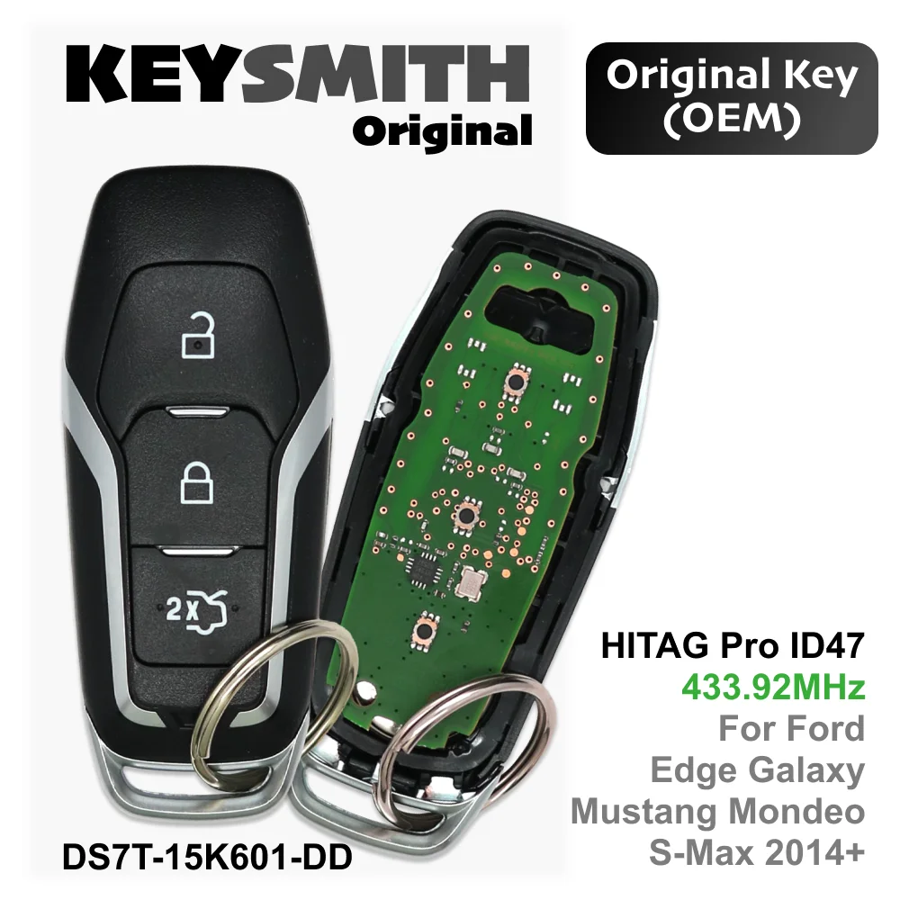 

KEYSMITH OEM Original Keyless Smart Key Fob 3-Button DS7T-15K601-DD 434MHz ID49 For Ford Ecosport Fiesta Focus Galaxy Mondeo S-M