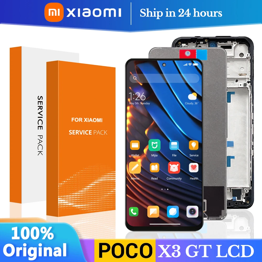 

6.6" Original For Xiaomi POCO X3 GT 21061110AG LCD Display Touch Screen Digitizer Replacement Parts For POCO X3GT LCD With Frame