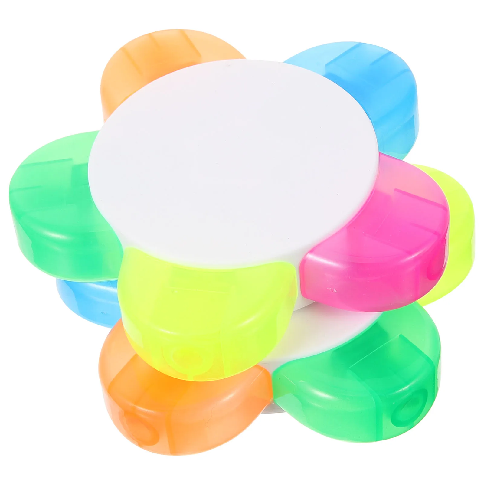 

2Pcs Fluorescent Half Petal Highlighter Pens Bright Color Smooth Writing Marker Pens for Students Stationery Highlighter Pen