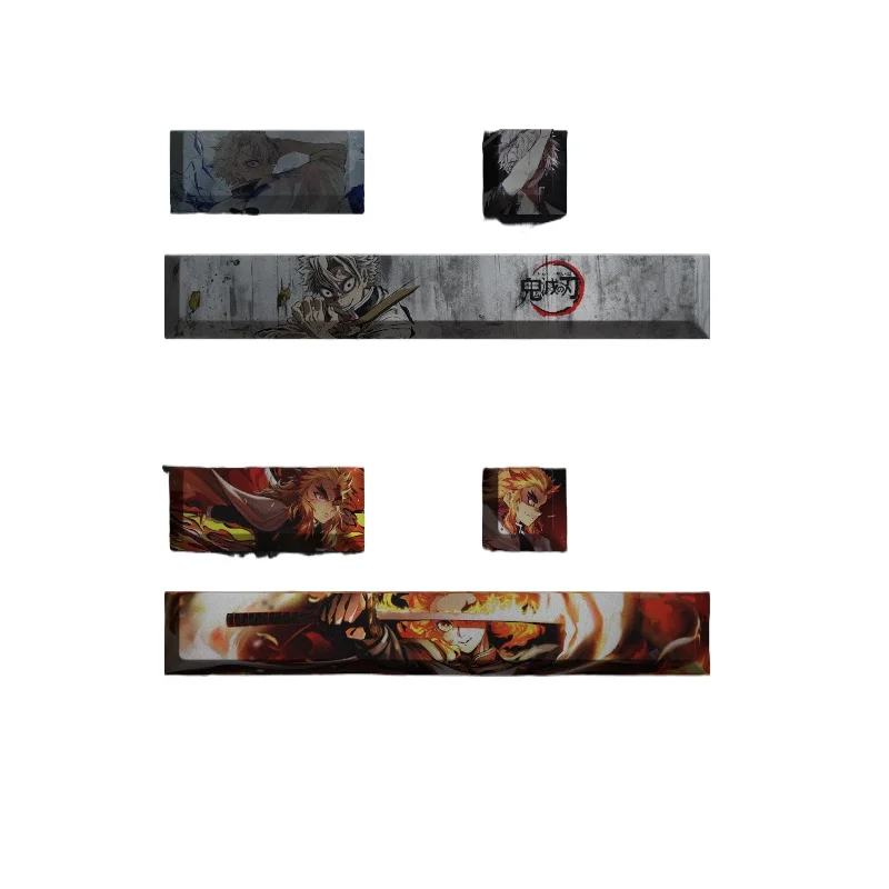 

3 шт., колпачки для ключей Demon Slayer Anime Artisan, Douma Customization, оригинальные декоративные игровые колпачки из ПБТ для механической клавиатуры, подарок