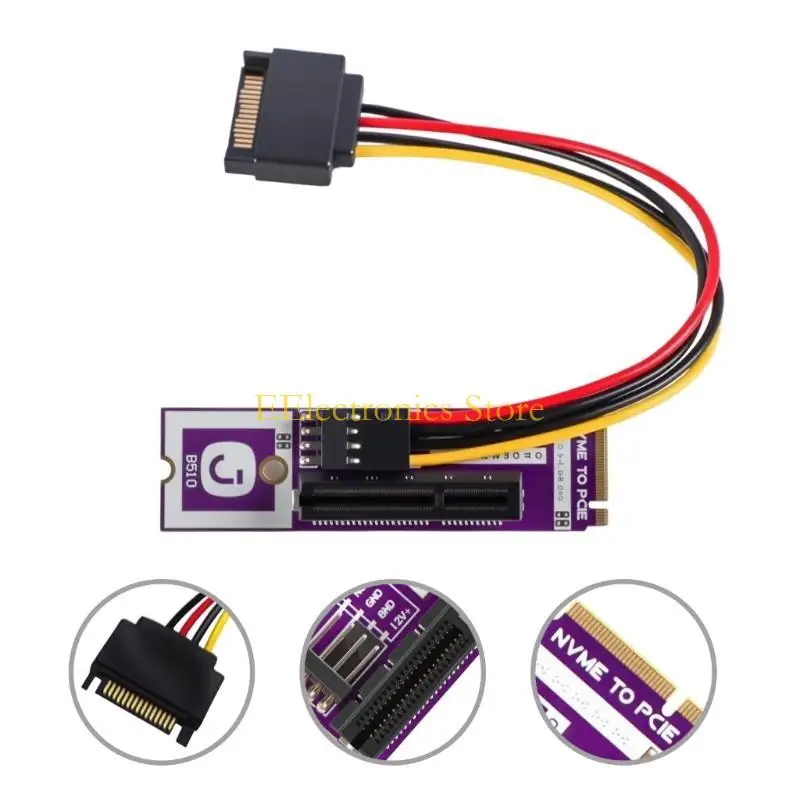 

B03C Плата расширения PCIe 5.0 M.2 для накопителей, обеспечивающих экстремальные скорости, двойные протоколы