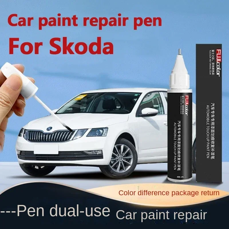 Suitable for Skoda Paint repair for scratch Octavia Rapid RS Superb Kamiq Rapid  Kodiaq touch-up pen white speedy  paint marker