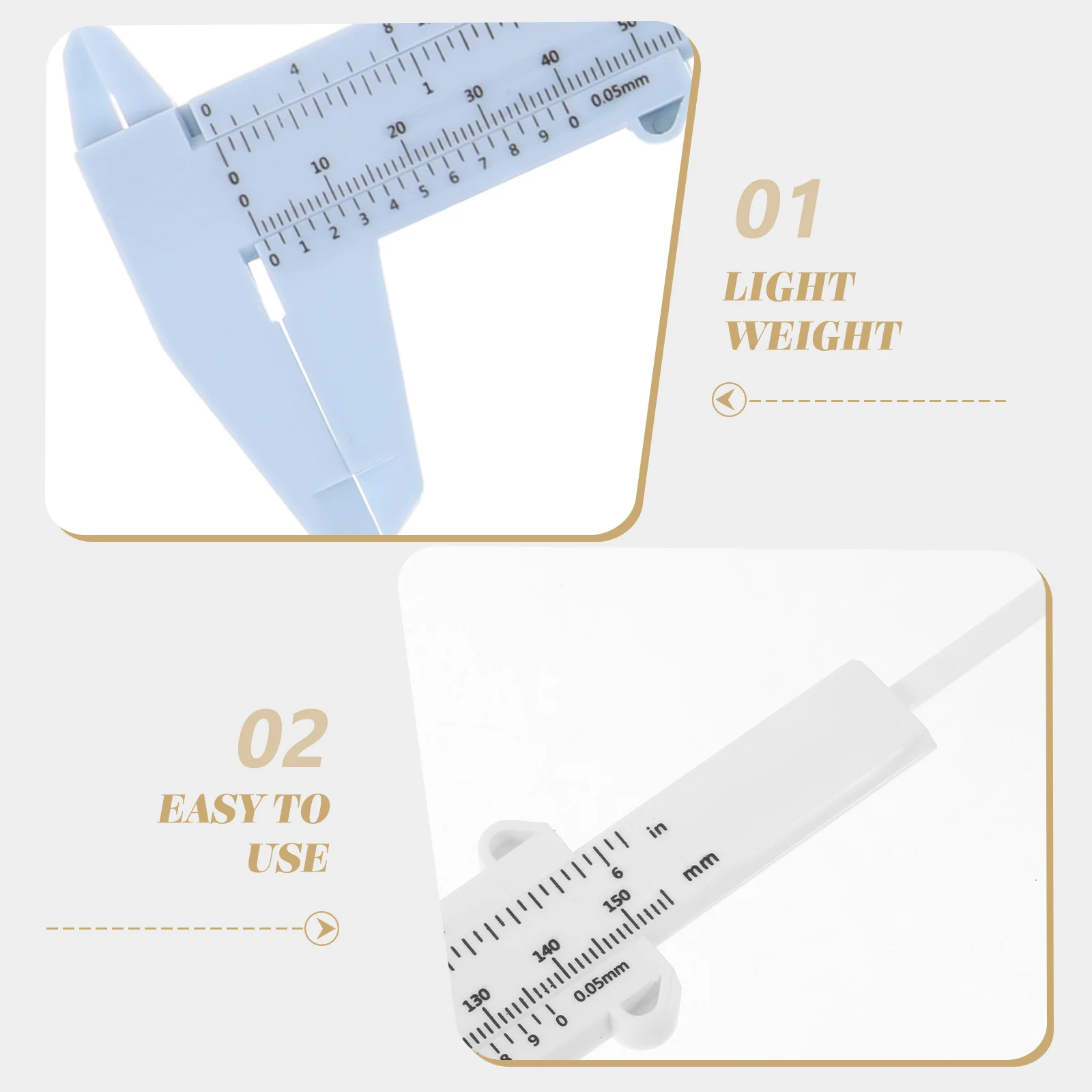 4 Stück 8 Zoll nicht digitale Mess-Messschieber aus Kunststoff 8 Zoll Werkzeug 0 150 mm Kompaktes Design Vielseitige Messschieber Verwendung