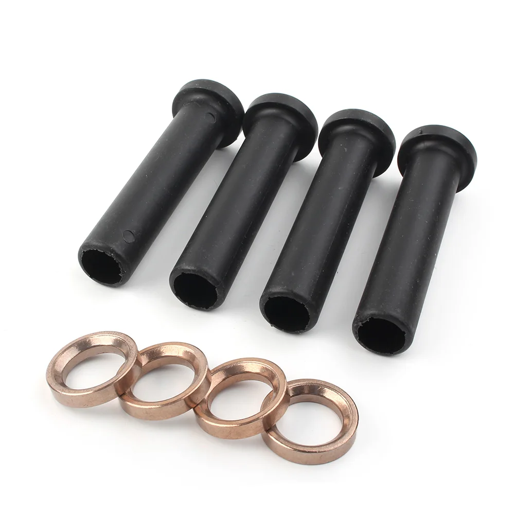 4 Pcs Front A-Arm Long Bushings for Polaris Sportsman 500 4X4 ATV 1996-2002 W/ Spacers