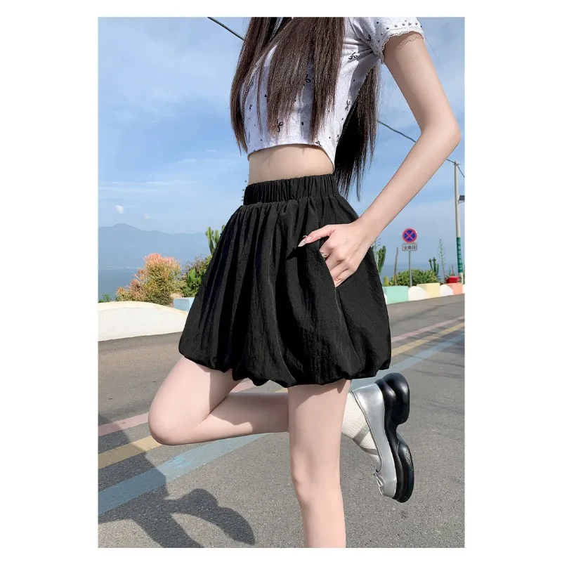 Women Strictly Selected  White Bud Skirt A Skinny Bustier New Japanese Anti-travel Summer Half-length Skirt Breathable Skirt