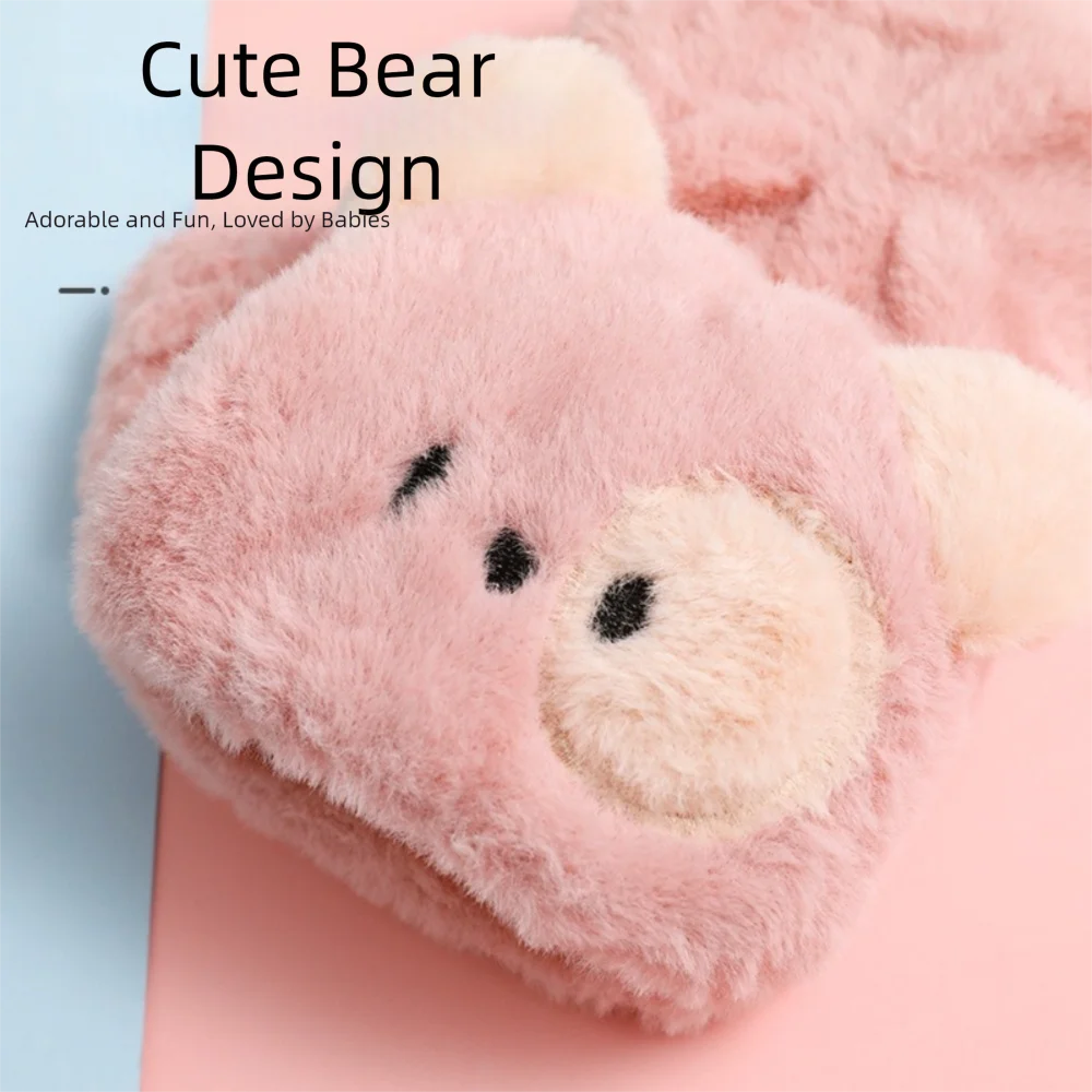 لطيف نصف اصبع قفازات الكرتون الباردة واقية قصيرة أصابع قفازات الدفء رشاقته قفازات شاشة اللمس للطلاب الفتيات #1