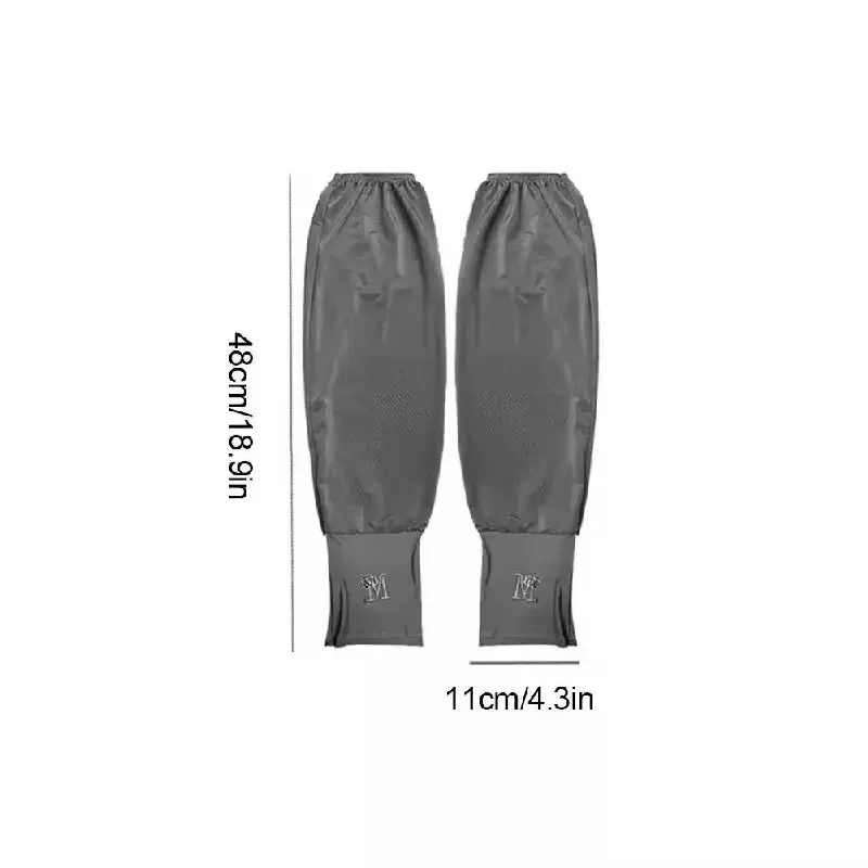 Men Long Half Finger Gloves Arm Sleeves Letter Sun UV Protection Ice Cool Arm Cover For Cycling Fishing Climbing Sport