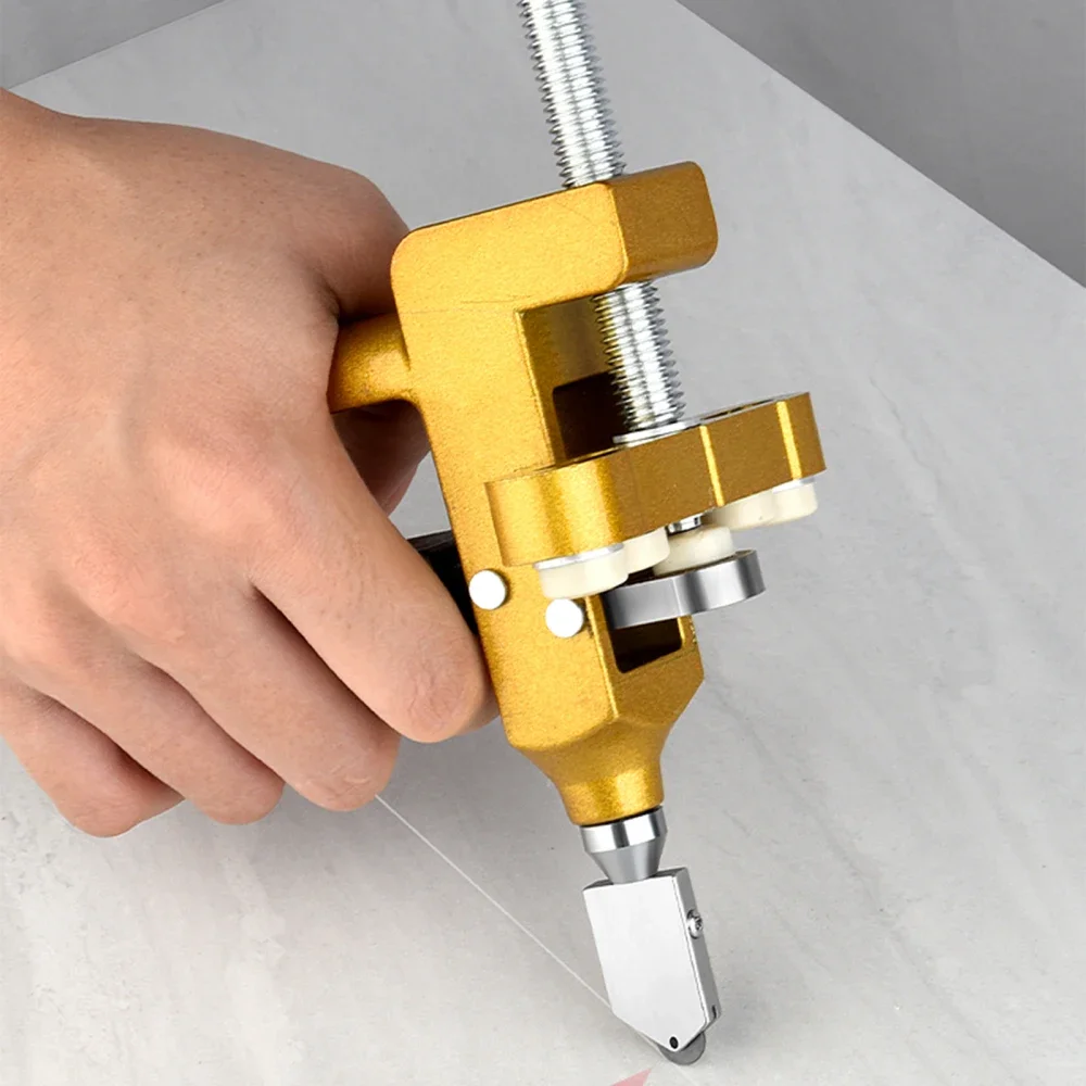 Set di pinze per taglierina per vetro con taglierina per piastrelle portatile aggiornato, lame in acciaio al tungsteno, impugnatura ergonomica per piastrelle smaltate in vetro e specchio