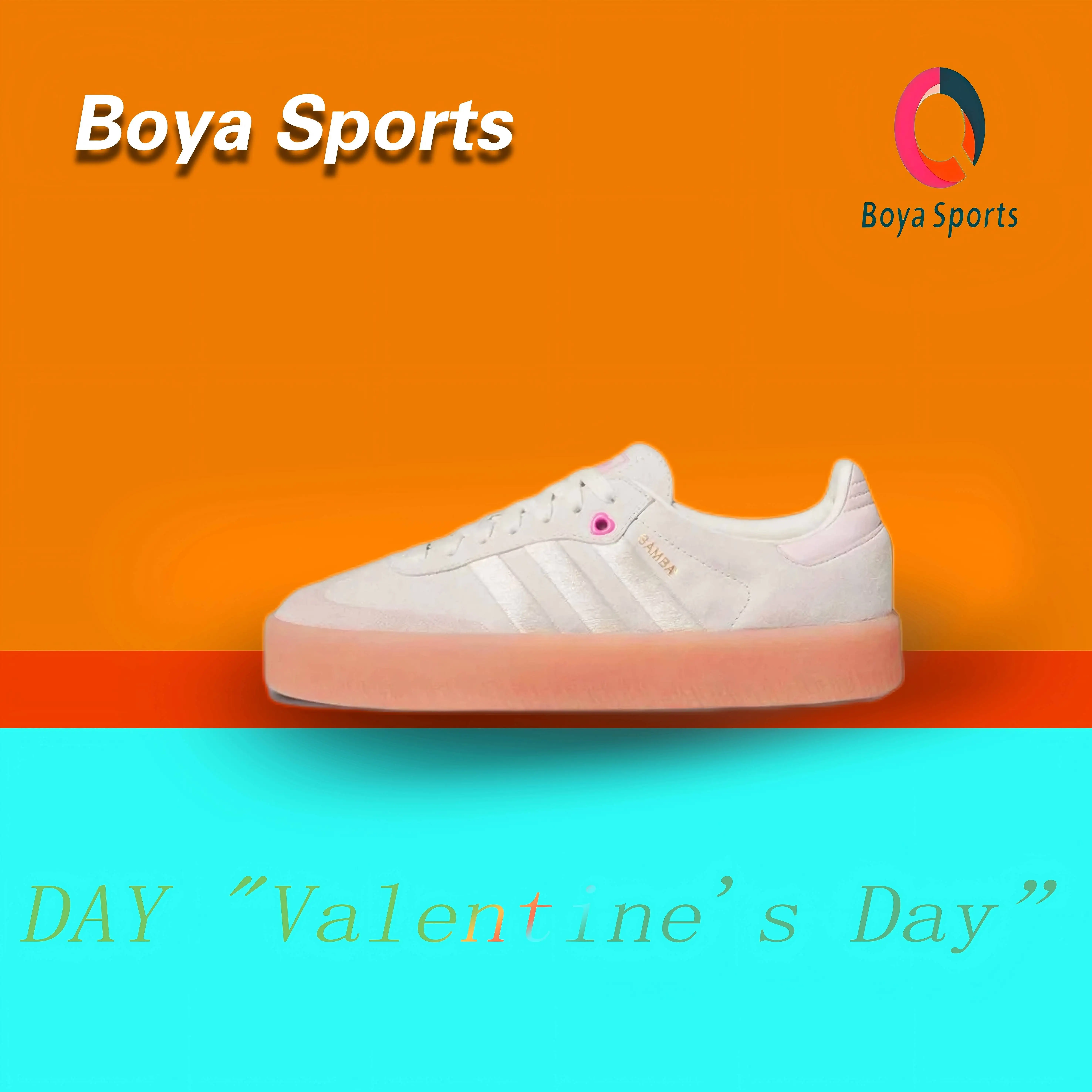 Adidas DAY sepatu kasual pria dan wanita, sepatu kasual putih, nyaman dan ringan untuk Hari Valentine