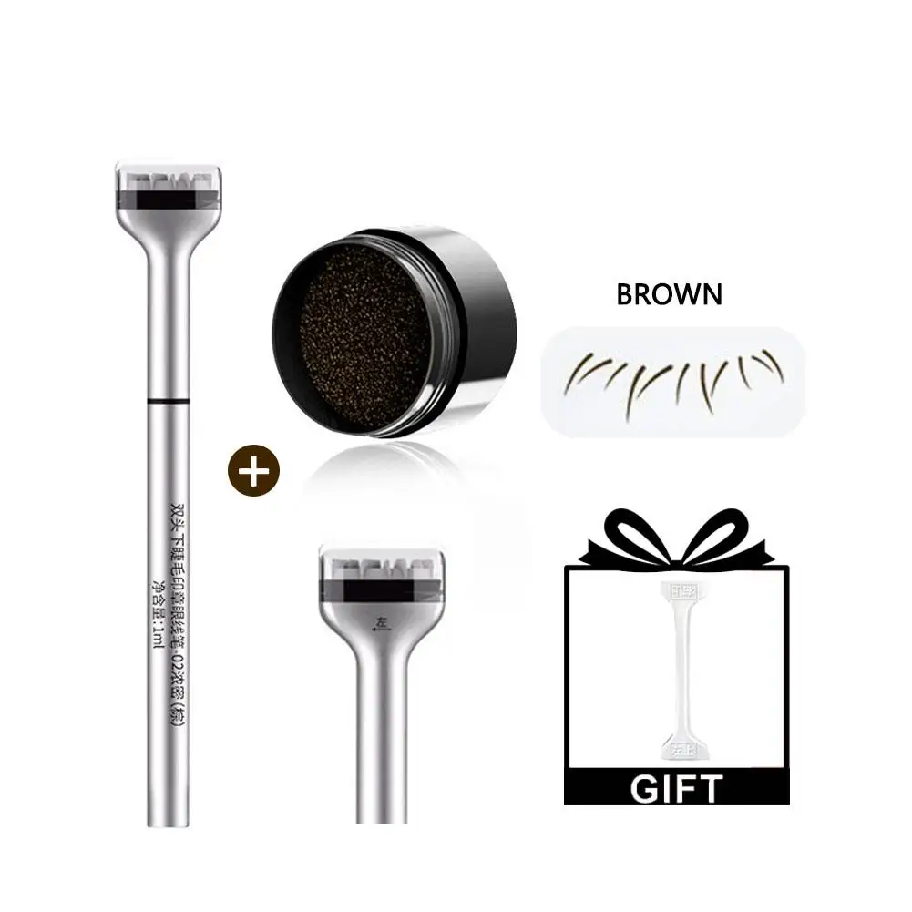 Timbro per ciglia inferiori pigri Timbro per ciglia inferiori Mascara per trucco Conveniente Cosmetici per principianti dall'aspetto naturale Stick 2 in 1 Occhi D5V8
