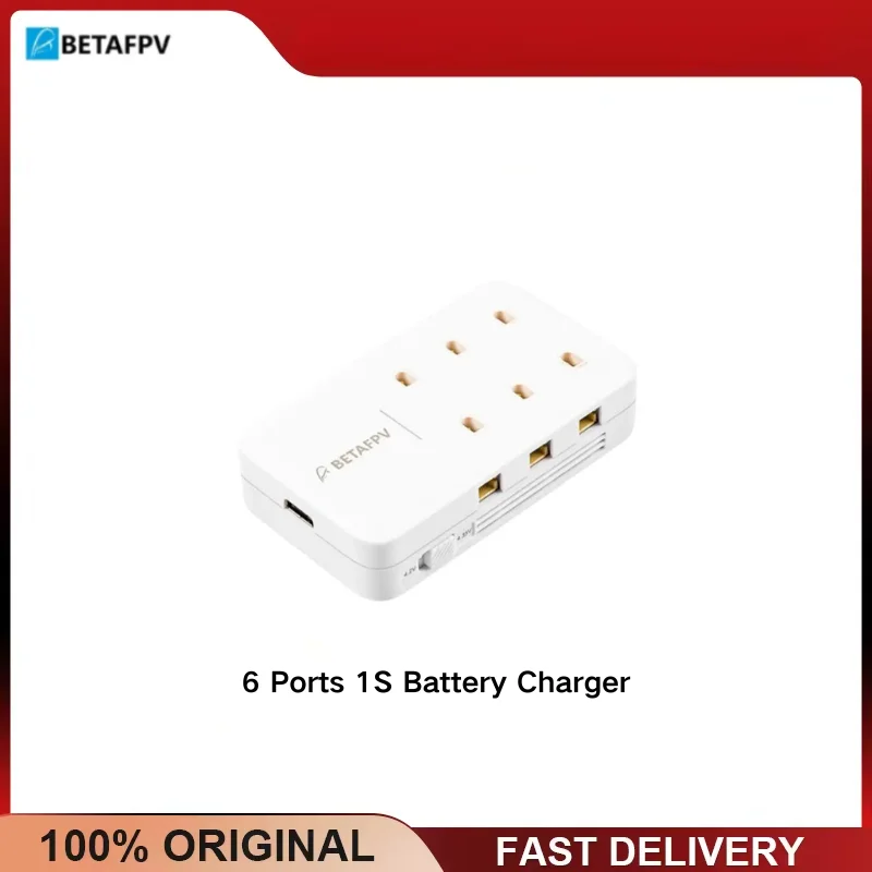 BETAFPV 6 Ports 1S Battery Charger PH2.0 BT2.0 Fast Charging 30W Adapter for Whoop Cetus Micro FPV Drone