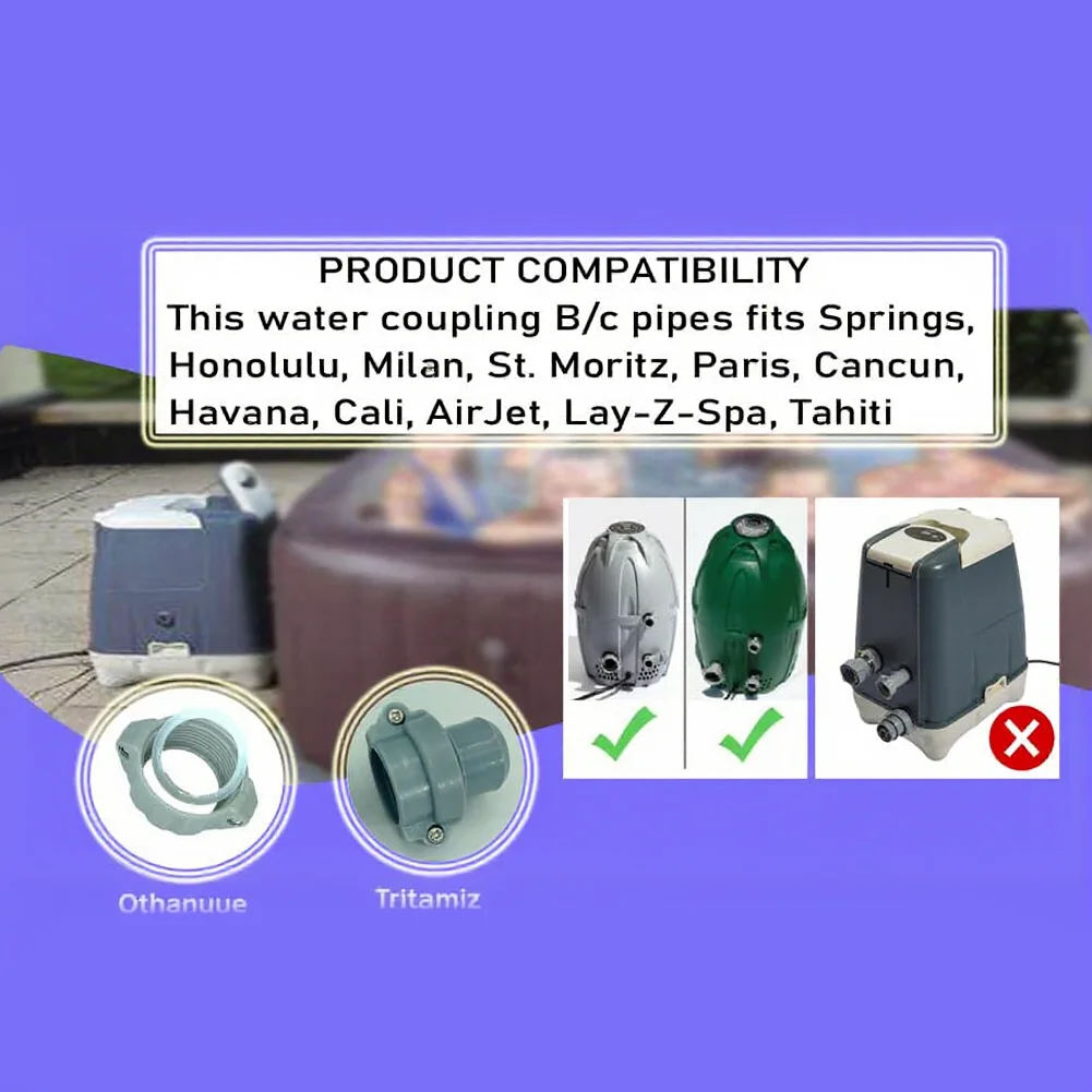 Outdoor Water Fitting Water Pipe Nut Outdoor Water Connectors Robust PVC Material Quick Installation for versatile Compatibility