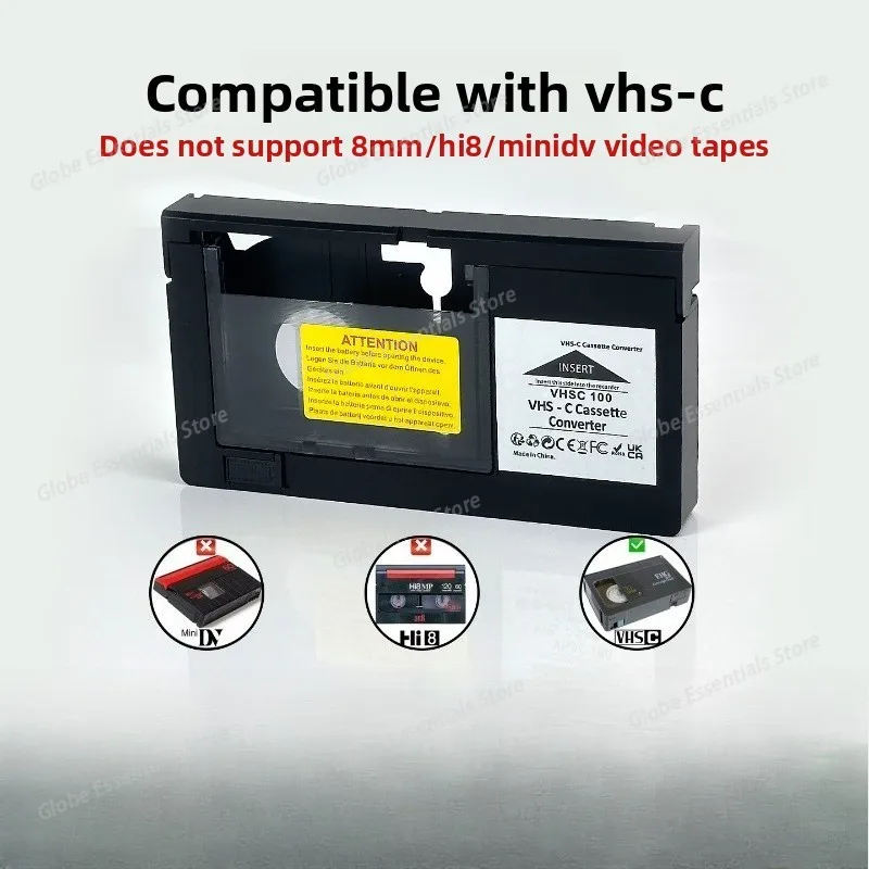 

VHS-C Cassette Converter for JVC -VHS To VHSC SVHS-C Cassette Adapter Not for 8mm/MiniDV/Hi8 SQ