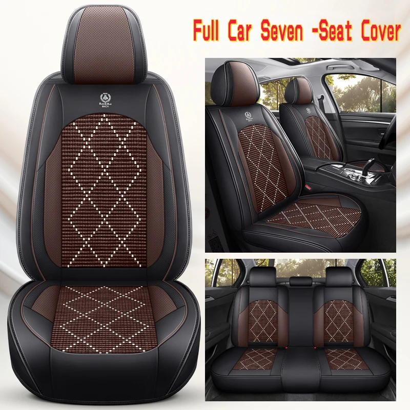 5 Seats in Total, Ice Silk Material Car Seat Covers, Universal Fit, Suitable for All Seasons, Comfortable and Breathable, with 3D Side Support, Classic Color Options Available, Suitable for Sedans, Suvs, Trucks and Other Vehicle Types