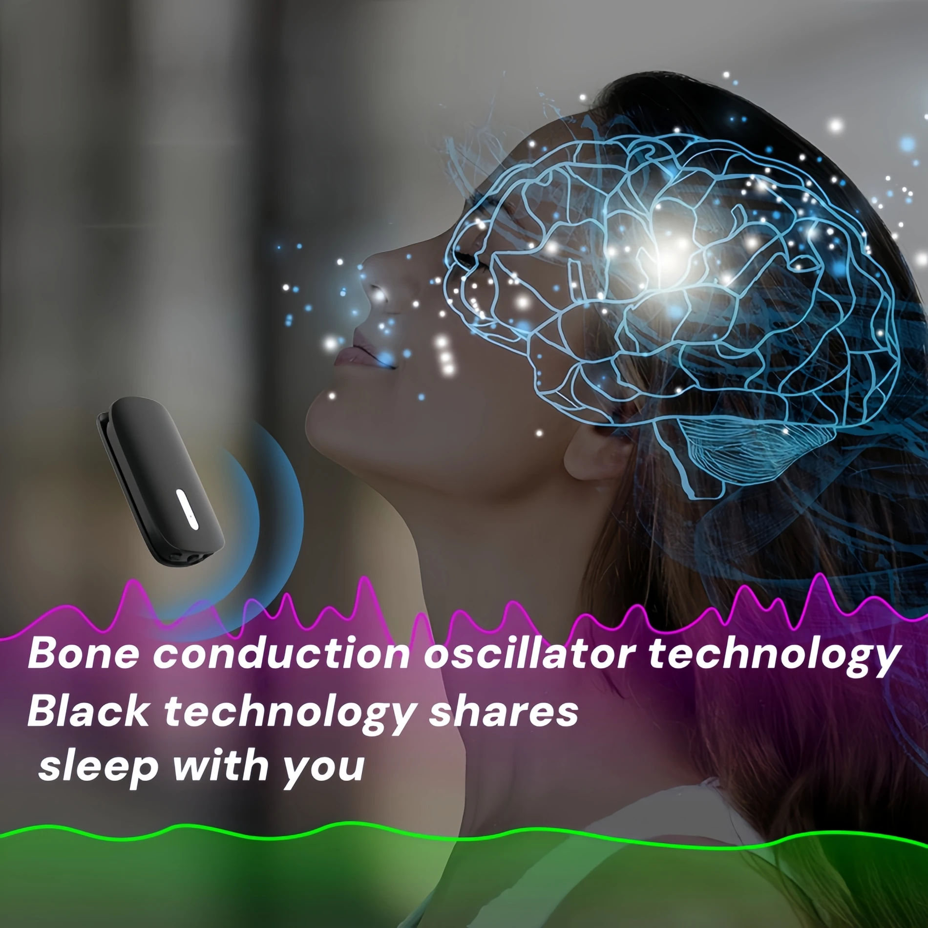 블루투스 스피커, 블루투스 5.49, 수면 스피커, 골전도 스피커, 시간별 수면 기능, 72시간 배터리 수명, 수면 촉진,