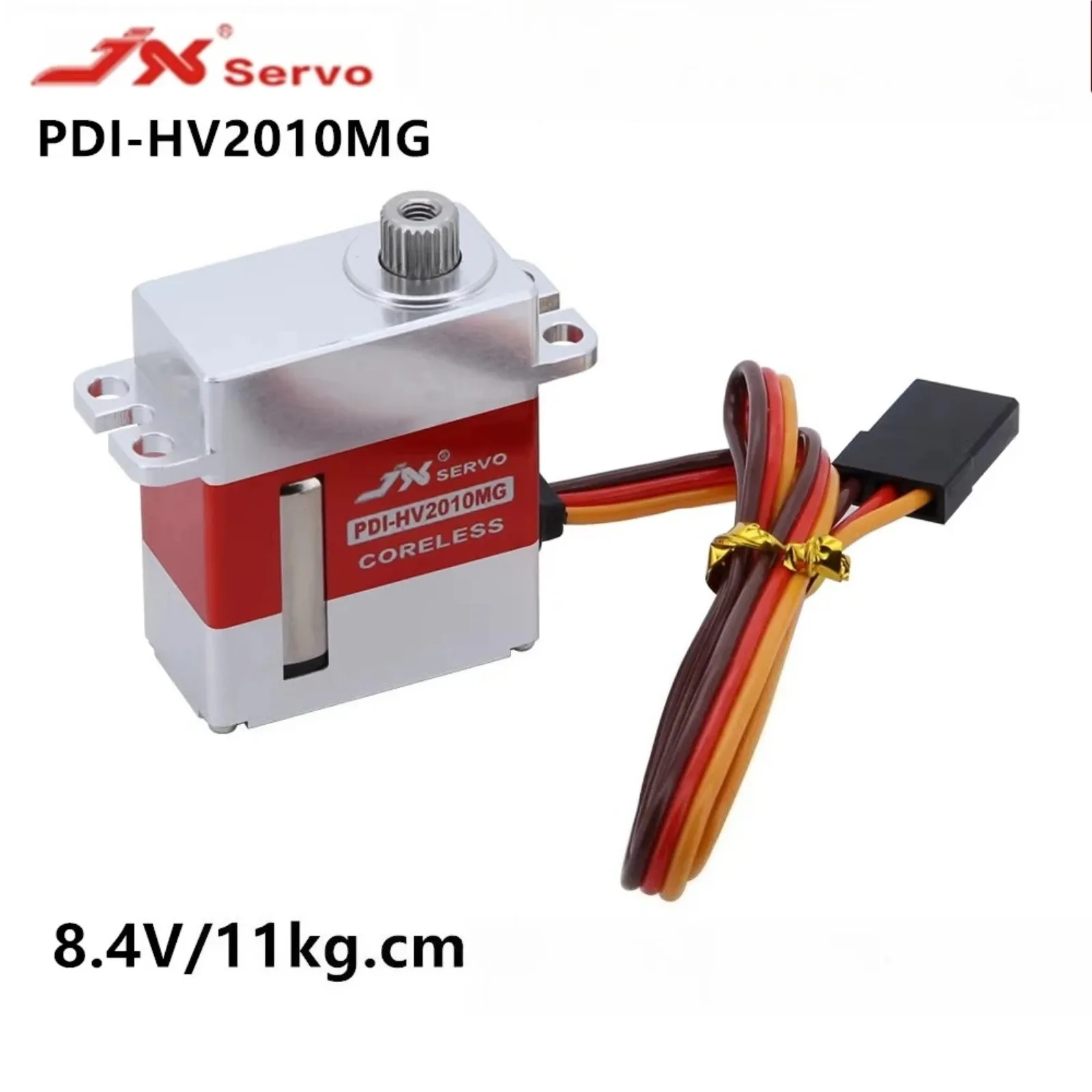 JX Digital Mini Servo PDI-HV2010MG 11kg High Torque Coreless Motor RC Servo for Helicopter Robot Arm 8.4V