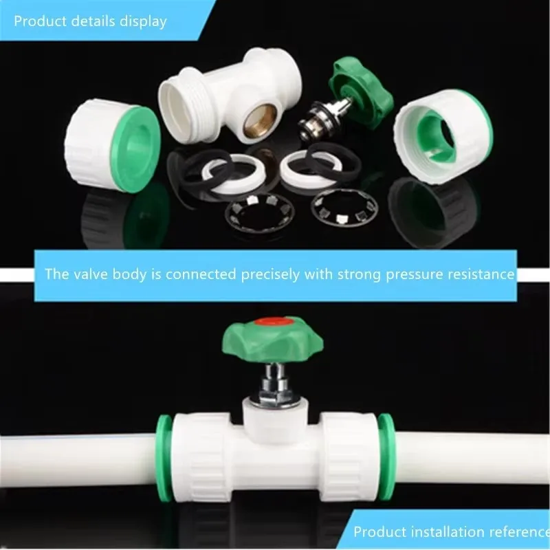 4mm 6mm 1-inch No-Heat-Melt PPR Pipe Valve Union Quick-Connect Plug Stop Valve Switch