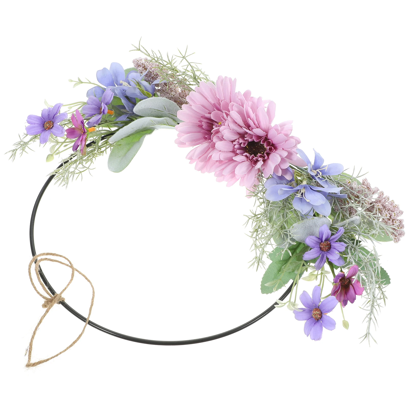 

Pink Simulated Flower Wall Decoration Handmade Artificial Floral Wreath Bride Home