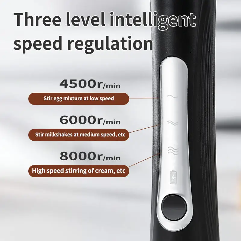 Portable Electric Milk Frother USB Egg Beater Hand Coffee Whisk Rechargeable Foam Mixer Home Kitchen Milk Frother Foaming view 6