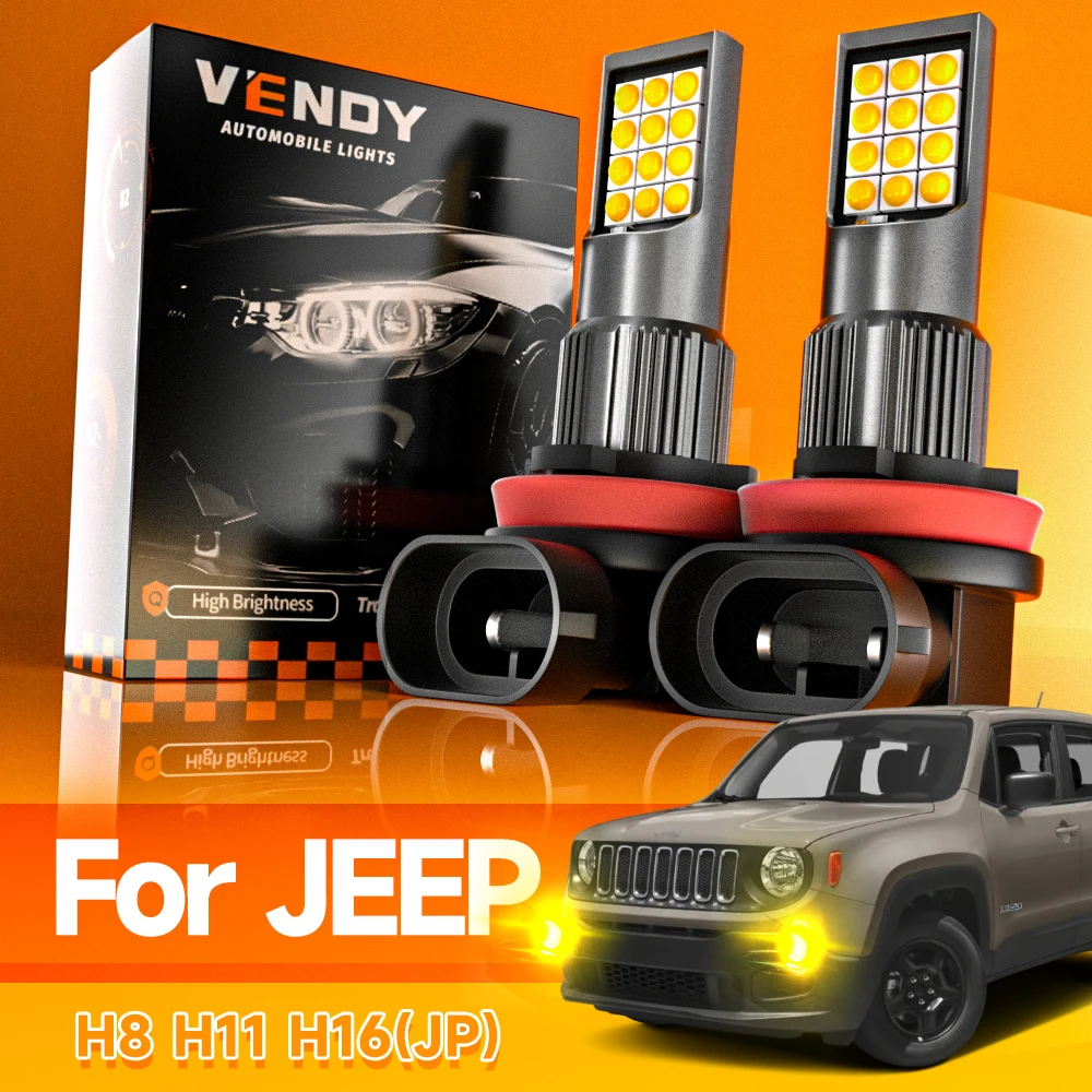 

2 шт. светодиодные противотуманные фары Blub H11 лампа Canbus без ошибок для JEEP Renegade 2015-2019 Compass 2015-2019 Grand Cherokee 2014-2019