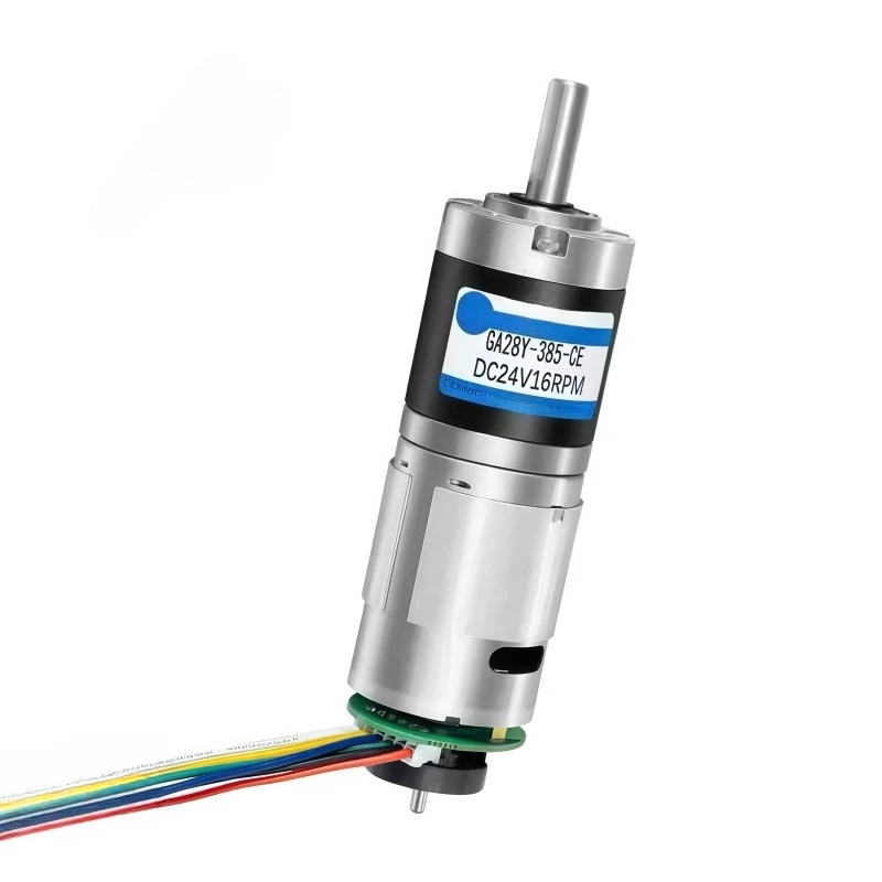 GA28Y-385 planetary gear encoder reducer motor, 12V/24V reversible and adjustable-speed motor