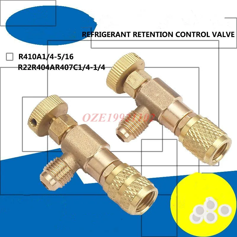 1PC R22-R22 R410-R410 R22-R410 R410-R22 Refrigeration Charging Adapter Liquid Addition Home Refrigerant Retention Control Valve