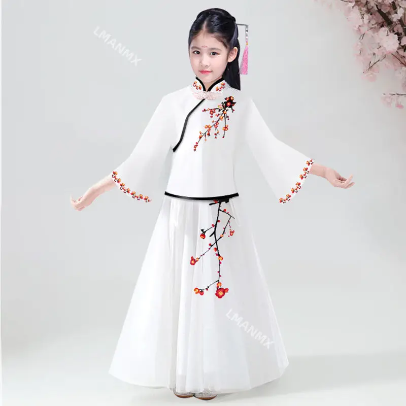 New Kids Chinese Ancient China Princess Clothes Children Tang Suit Summer Chinese Hanfu Dress Girls Chinese Ancient Costumes