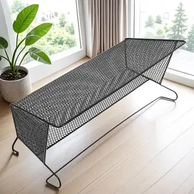 Cestino da appendere al comodino, uso in dormitorio, organizer in metallo, senza trapano, letto a castello, portaoggetti per articoli vari, organizer da appendere di grande capacità