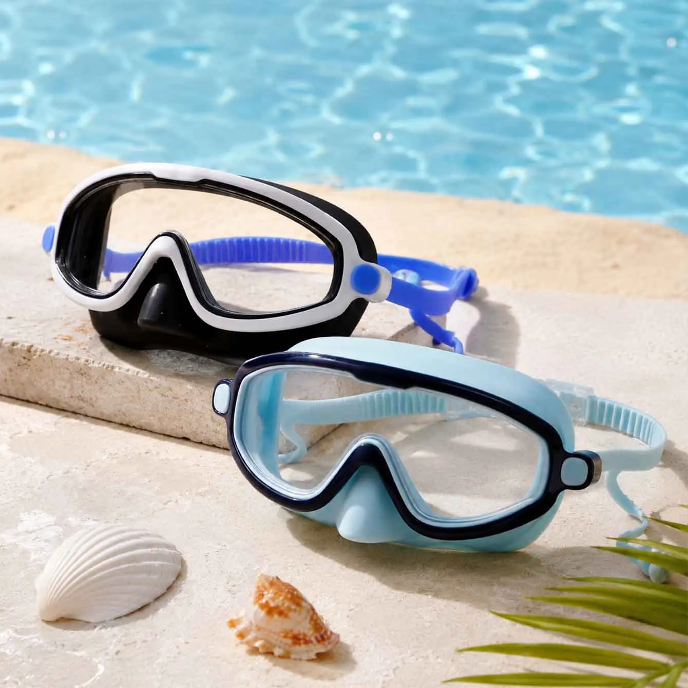 High Definition Anti-Fog Kids Swimming Goggles, Large Frame Soft Silicone Swim Glasses, Cartoon Style for Boys & Girls view 5