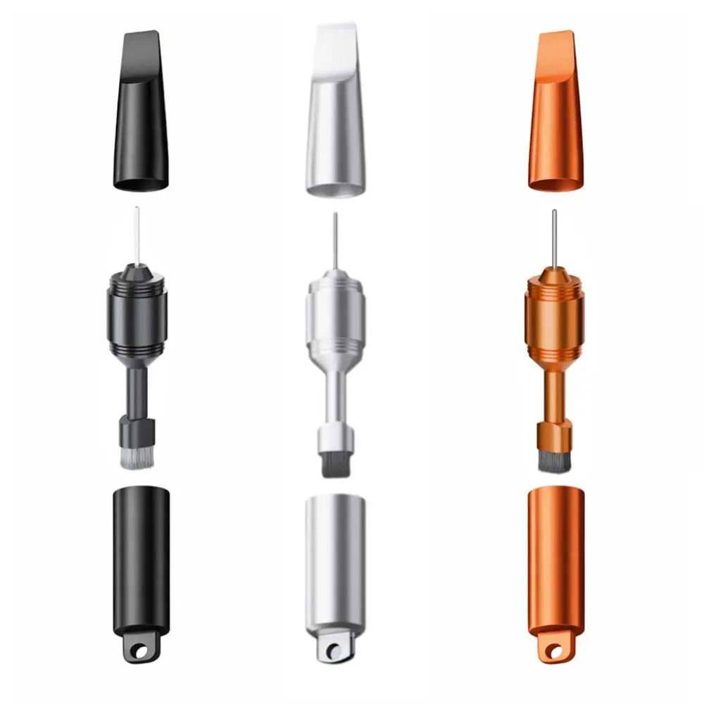 3 in 1 SIM Card Ejector Pin Portable Keychain Earphone Cleaning Brush Universal Multi-functional Package Opener Tech Repair
