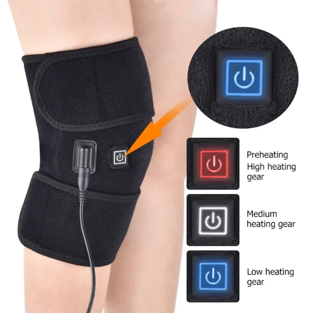 Ankle/Hand Wrist/Knee Heated Brace Wrap Heating Pads Fast Heat Electric Pad Pain Relief 3 Adjustable Suitable for Men Women