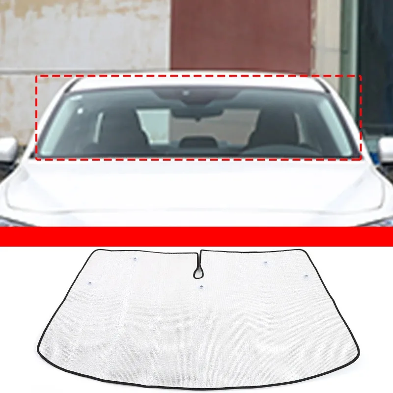 

For Mazda 3 Axela 2020-2023 Aluminum Foil Silver Car Front Windshield Sun Visor Sun Visor Interior Car Accessories