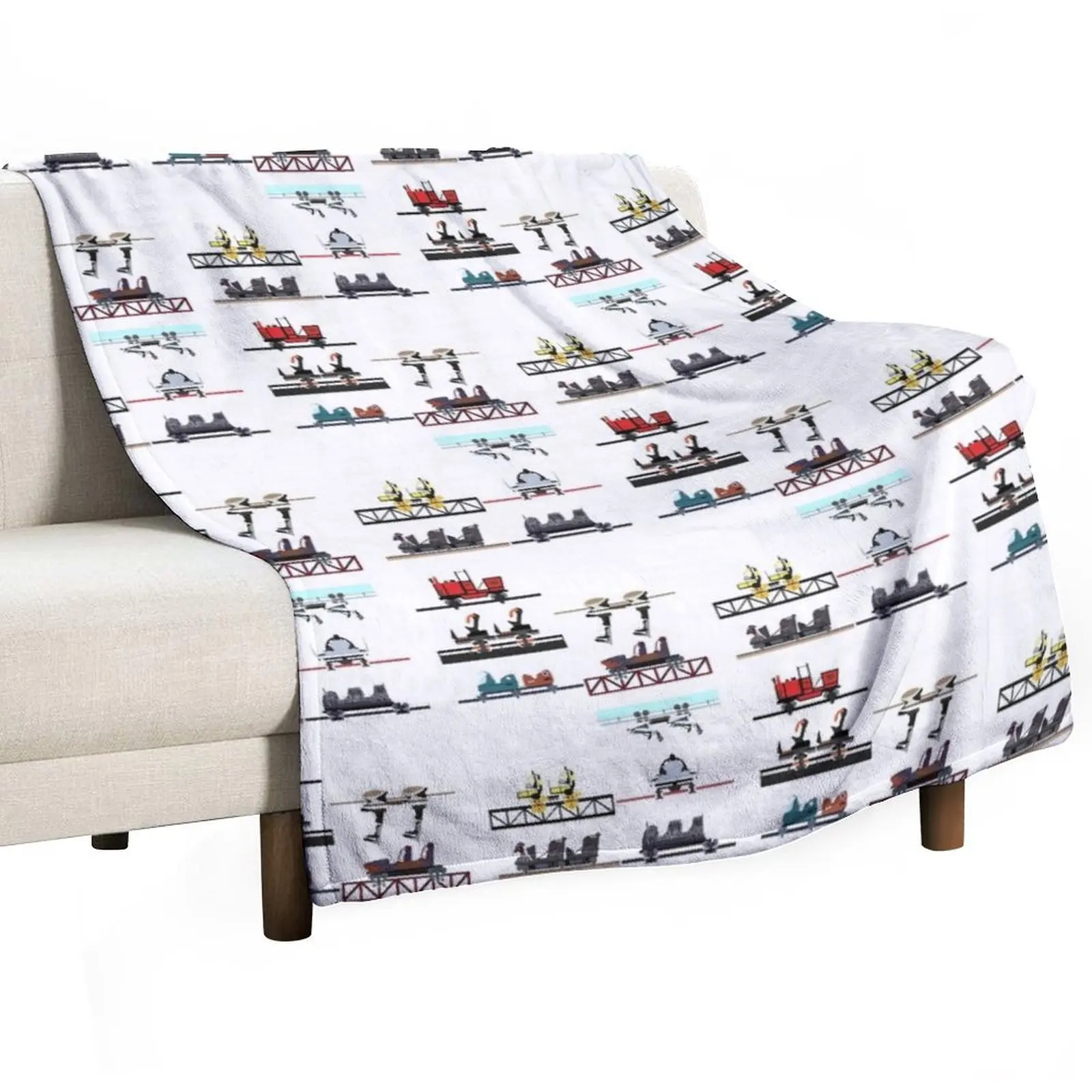 

Alton Towers Coaster Cars Design Designer Throw Blanket Decorative Throw manga Beach Blankets