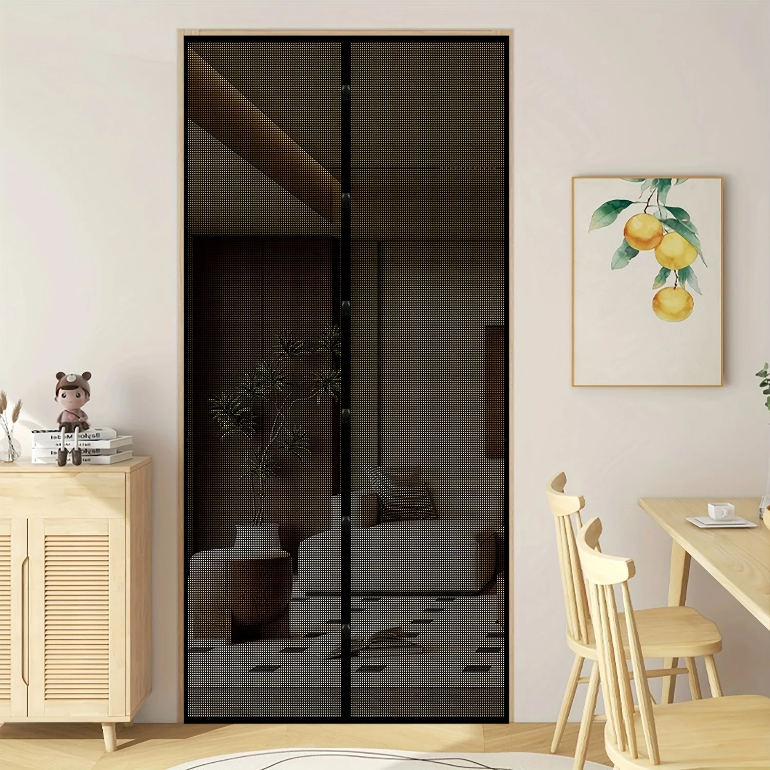 

1PC Magnetic Screen Door Pet Friendly Insect Proof Fresh Air Flow Easy Install For Bedroom Living Room Balcony Summer Home Decor