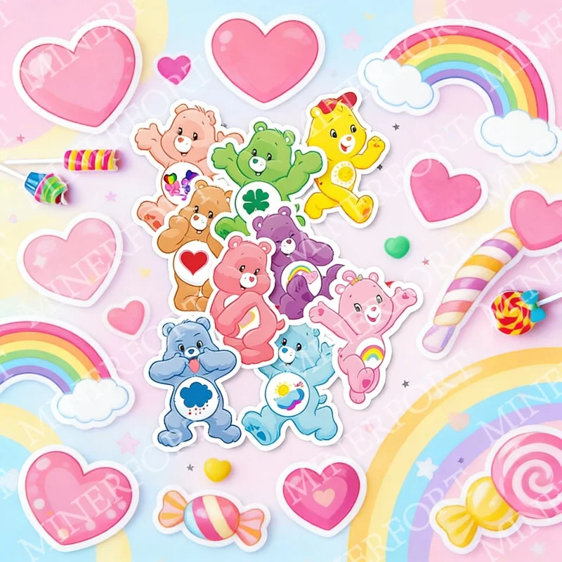 Care Bears Aufkleber Cartoon-Dekoration für Geburtstag Hochzeit Babyparty Festival Picknick Feierlichkeiten Veranstaltung Party-Zubehör – Detail 5