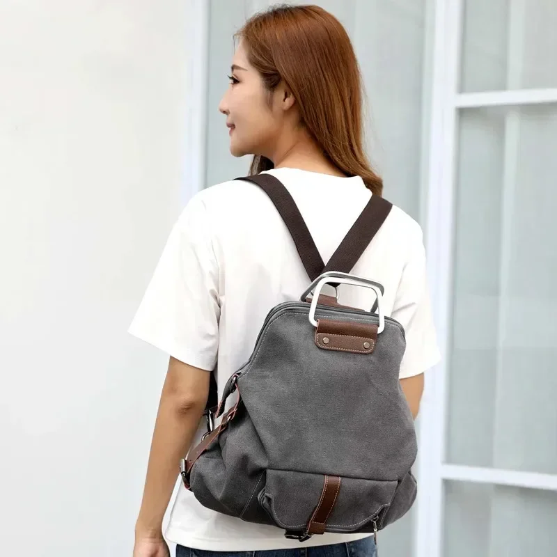 Women Handbags Female Canvas Bags Tote Multifunction Women Backpack Travel Bags Multifunction Women Backpack Travel Bags