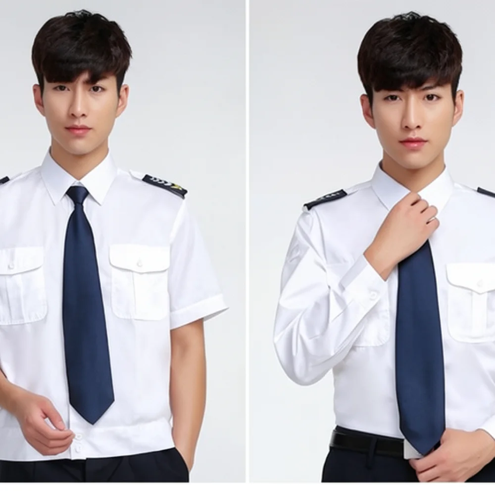 Short Sleeve Security Work Shirt Professional Uniform Breathable Quick Dry For Meisilin Men Property Patrol Apparel