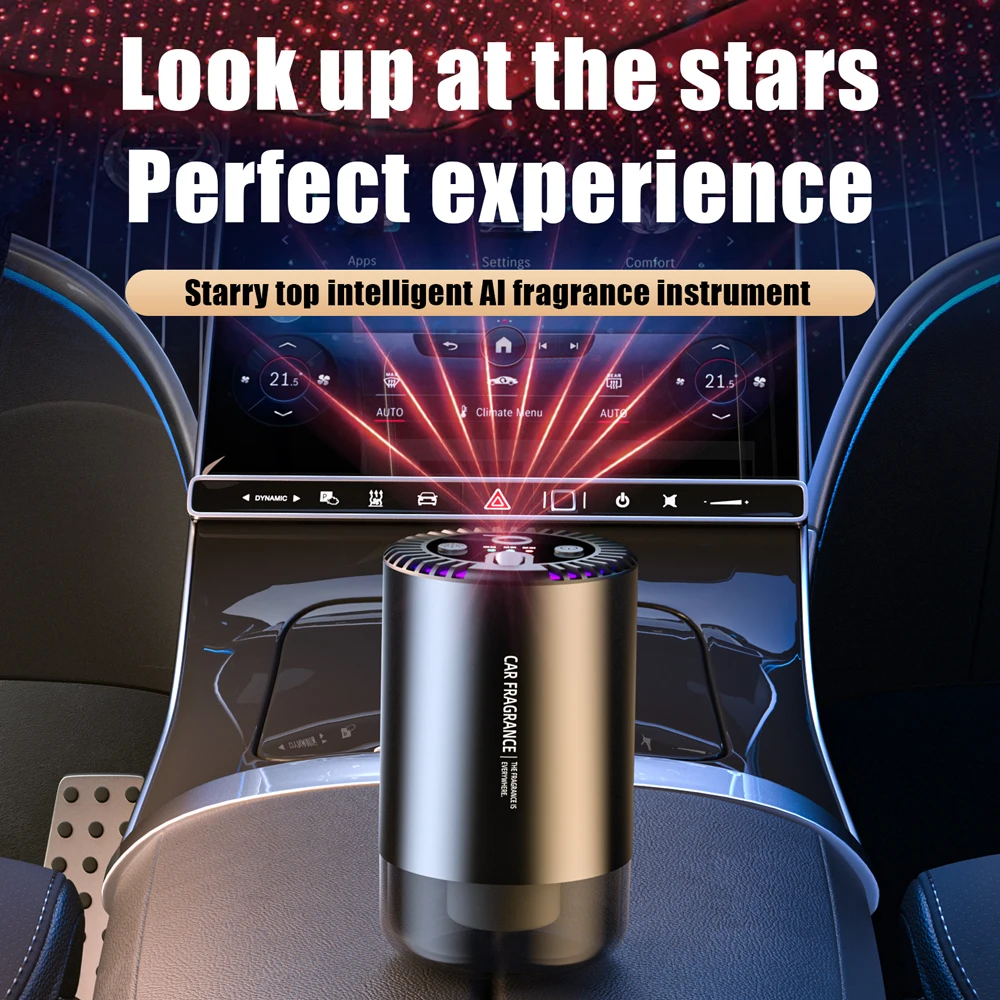 Car Air Freshener With Starry Sky Top Car Perfume Essential Oil Smell Aromatherapy Scent Air Refresher Fragrance Diffuser