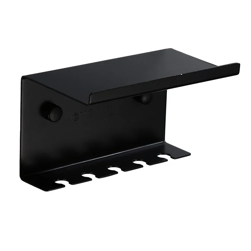 

5-slot wall-mounted black stainless steel toothbrush holder Shower toothbrush storage organizer Bathroom rack