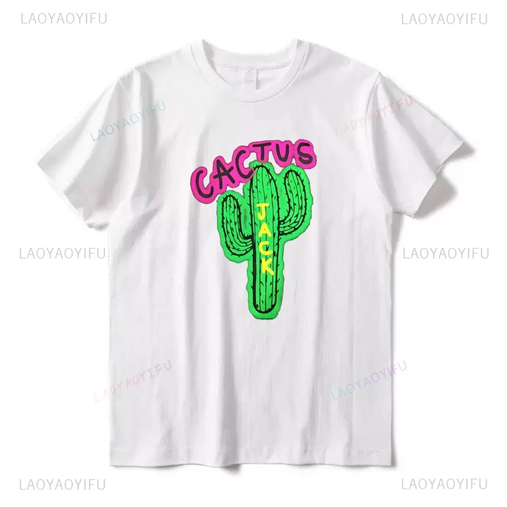 Cactus Jack Men's and Women's Short Sleeve Printed T-shirt LOOK MOM I CAN FLY Hip Hop Tshirts  ASTROWORLD Tops Streetwear