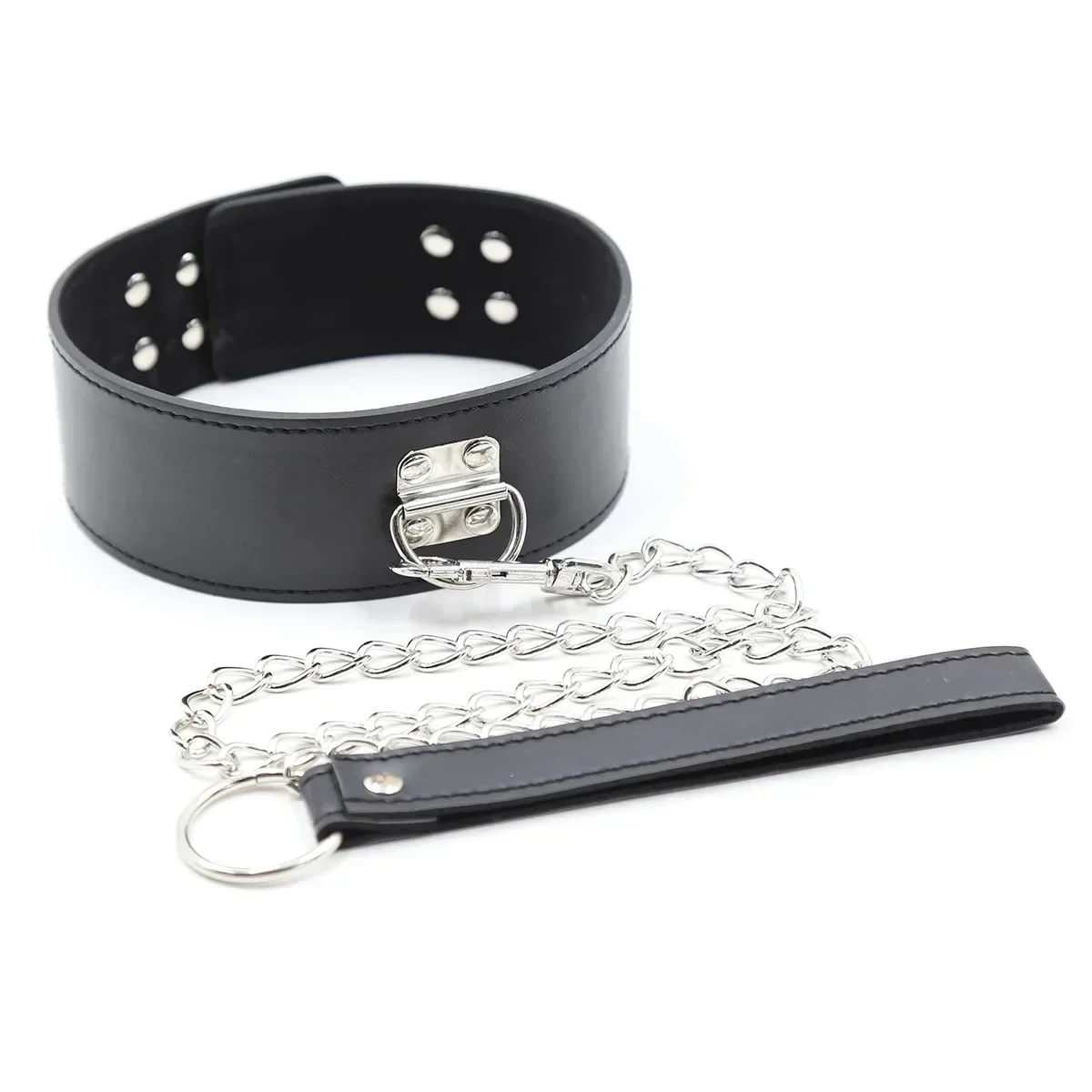 ألعاب الكبار ألعاب مثيرة للمرأة الملحقات المثيرة بولي Leather الجلود تسخير طوق الرقبة BDSM عبودية القيود الوثن