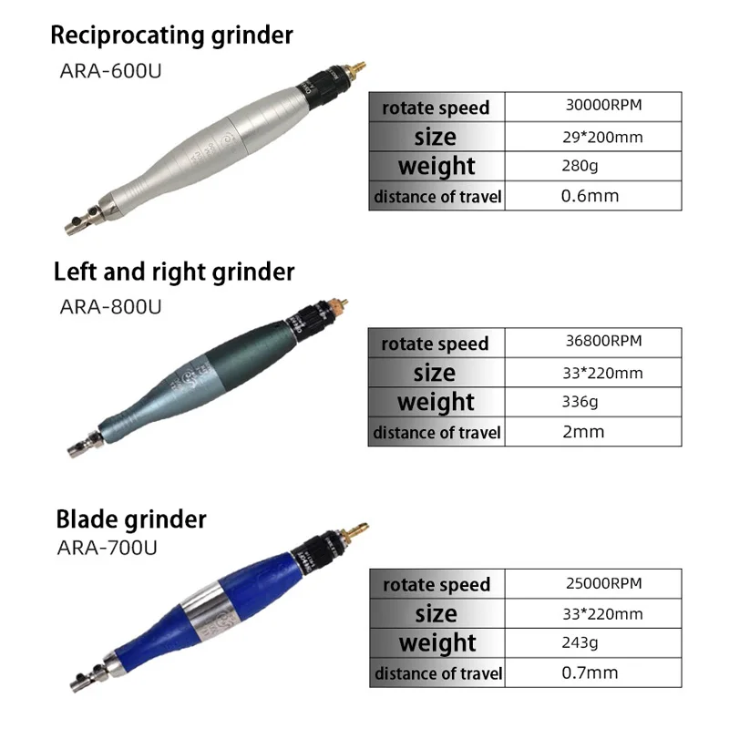 Lih ARA600U ARA700U ARA800U Pneumatic Ultrasonic Polishing Machine High Speed Mini Air Polisher Grinder for Die Mold Polishing