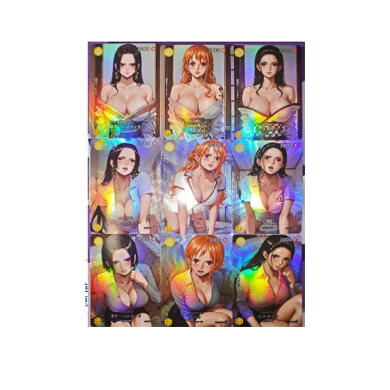 Anime japonês deusa história nami nico robin hyuga hinata perona cartões colecionáveis presente de aniversário de natal brinquedos infantis