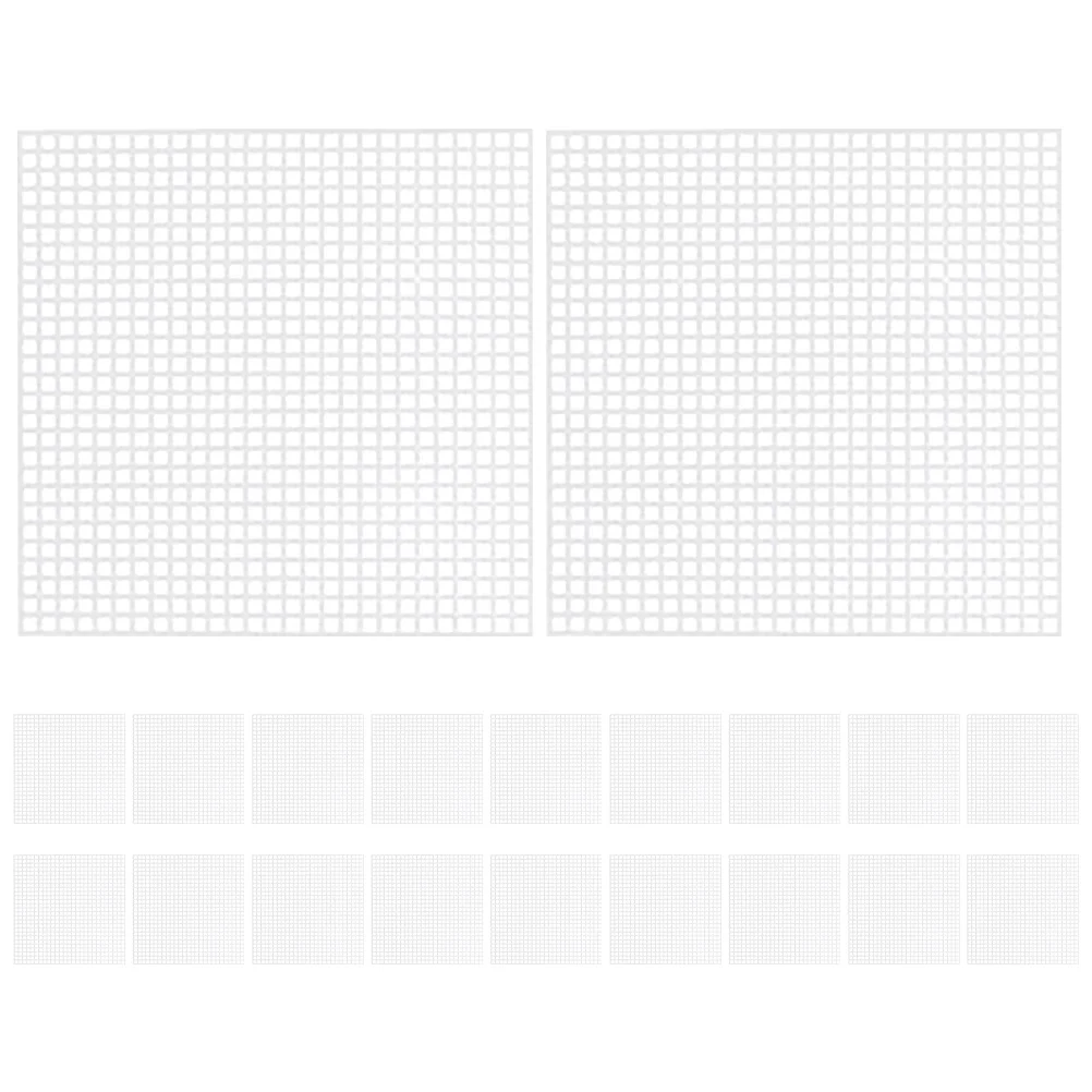 

20pcs Cross Bag Grid Plastic Mesh Canvas Sheetsfor Purse For Crafts Diy Knitting Bag Canvas Embroidery Sheets For Knitting