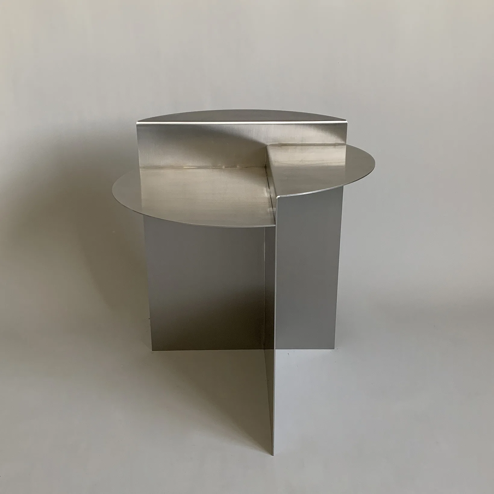 Stainless steel coffee table wabi-sabi style round coffee table creative living room side table