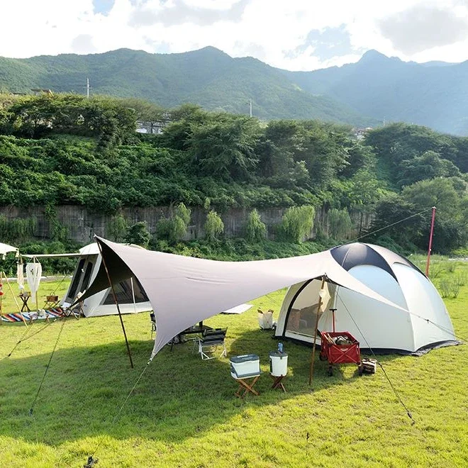 OEM Manufacture Dome Tent 3-5 People Portable Comfortable Cozy family outdoor camping tents for Picnic with Colorful rainfly