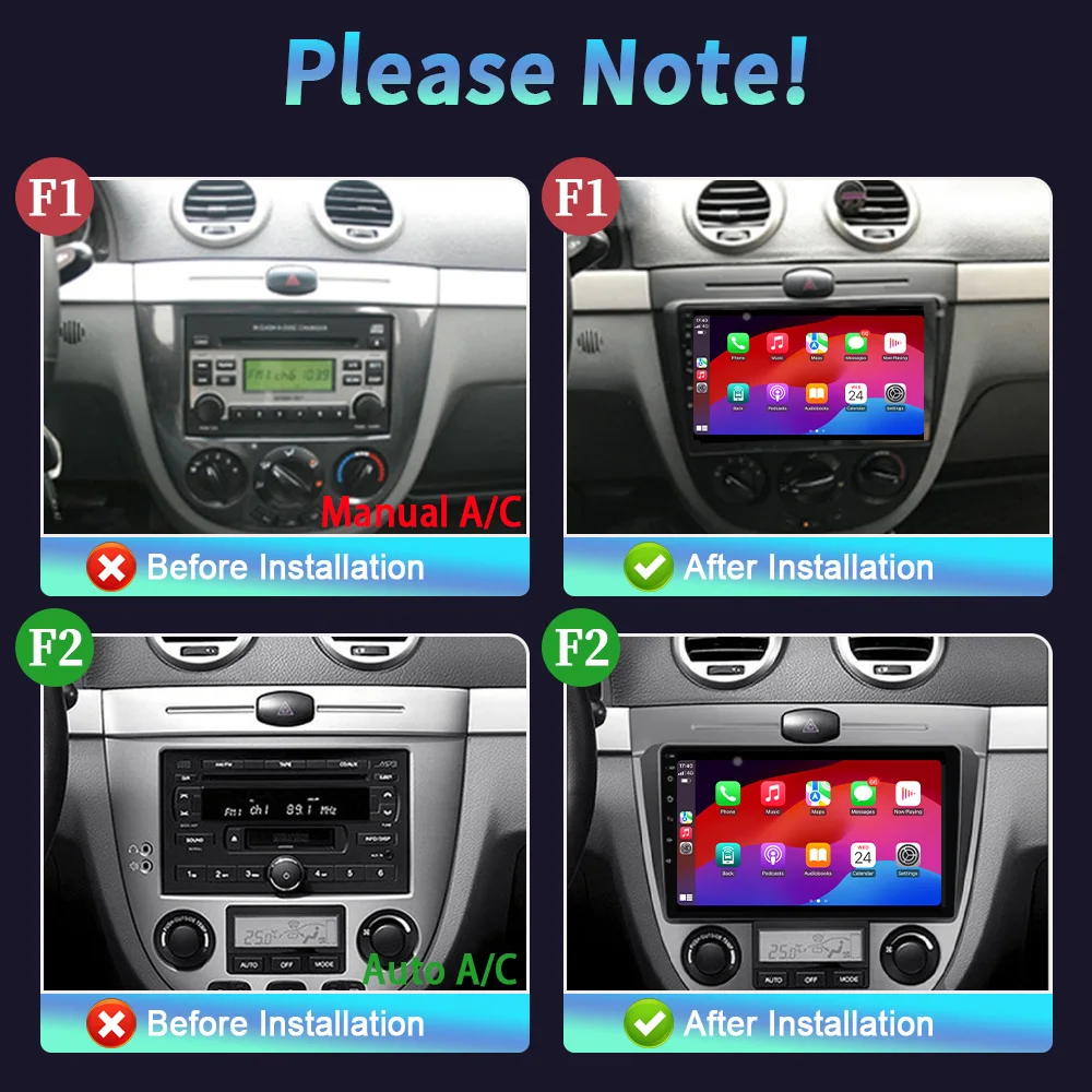 For Chevrolet Lacetti J200 2004 -2013 For Buick Excelle Hrv 2004-2013 Android 14 Car Radio Bluetooth Carplay Multimedia Screen