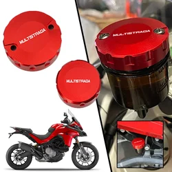 Multistrada Accessories CNC Front Brake Reservoir Fluid Tank Cover For Ducati Multistrada 950 1100 1200 1260 1200S 1260S V2 V4